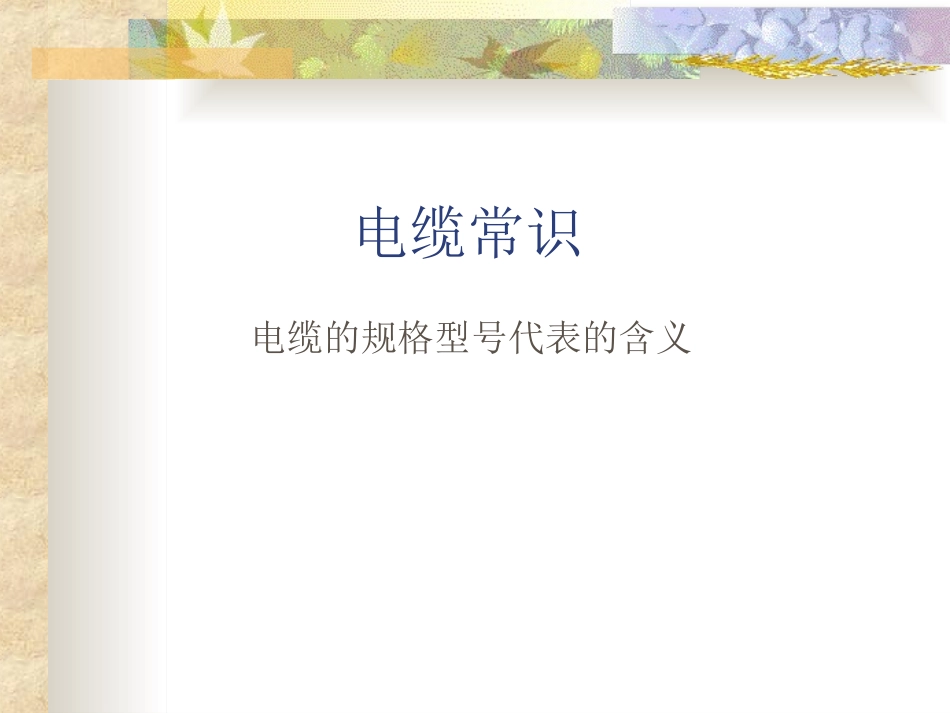 根据电缆外观视电缆_第1页