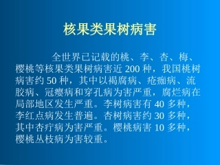 核果类果树病害