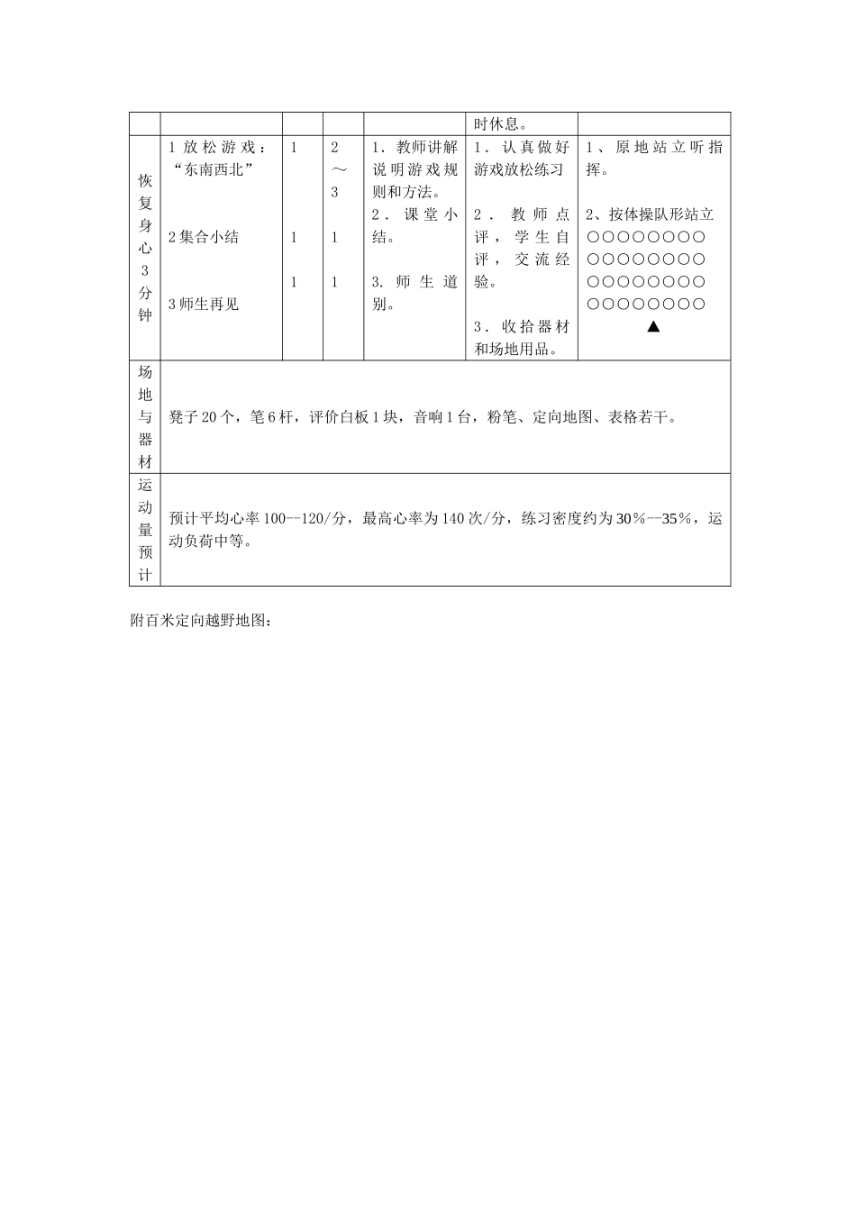 校园百米定向越野课的构思与设计_第3页