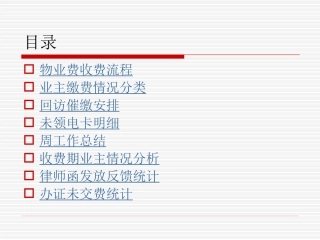 某项目物业管理收费情况汇总分析
