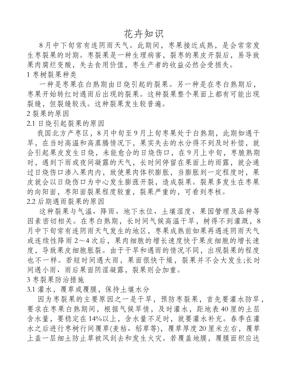 枣果出现裂痕的原因及防治方法介绍_第1页