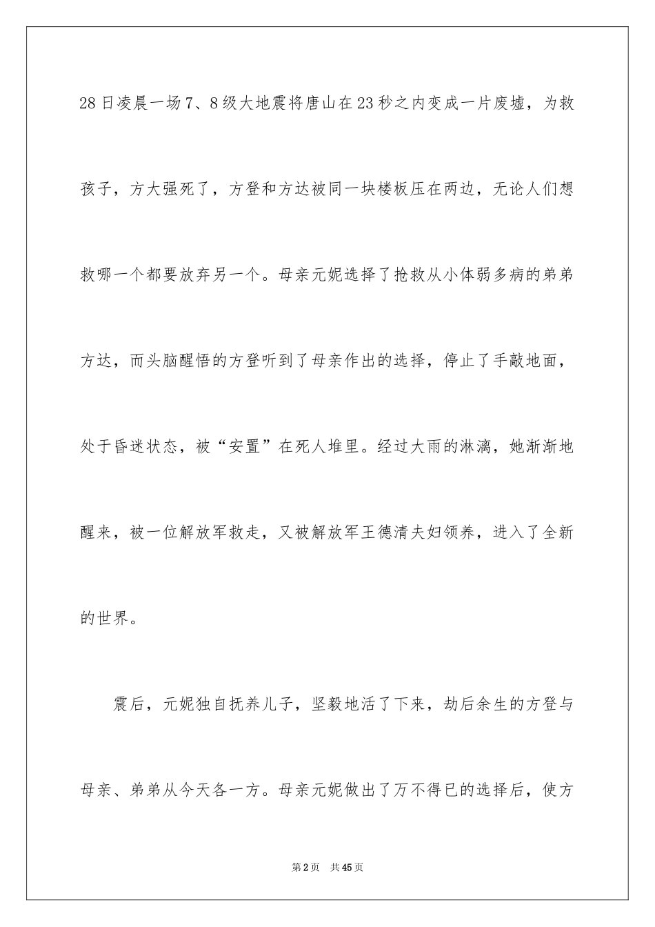 2024唐山大地震观后感_58_第2页
