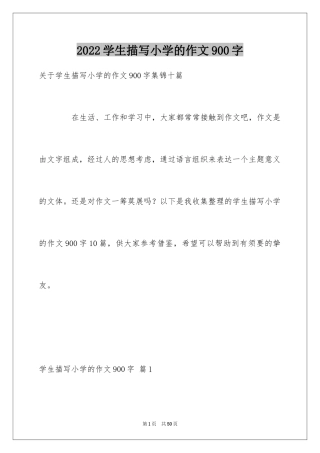2024学生描写小学的作文900字_11