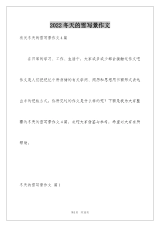 2024冬天的雪写景作文_10