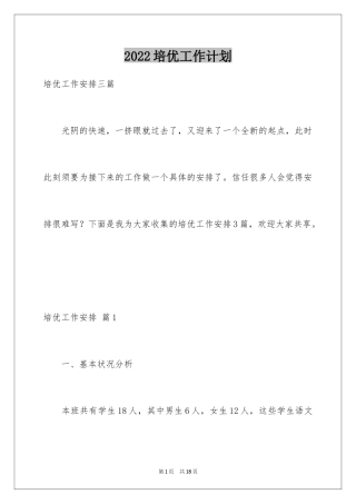 2024培优工作计划_2
