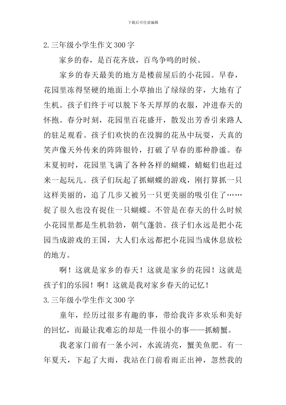 三年级小学生作文300字_第2页