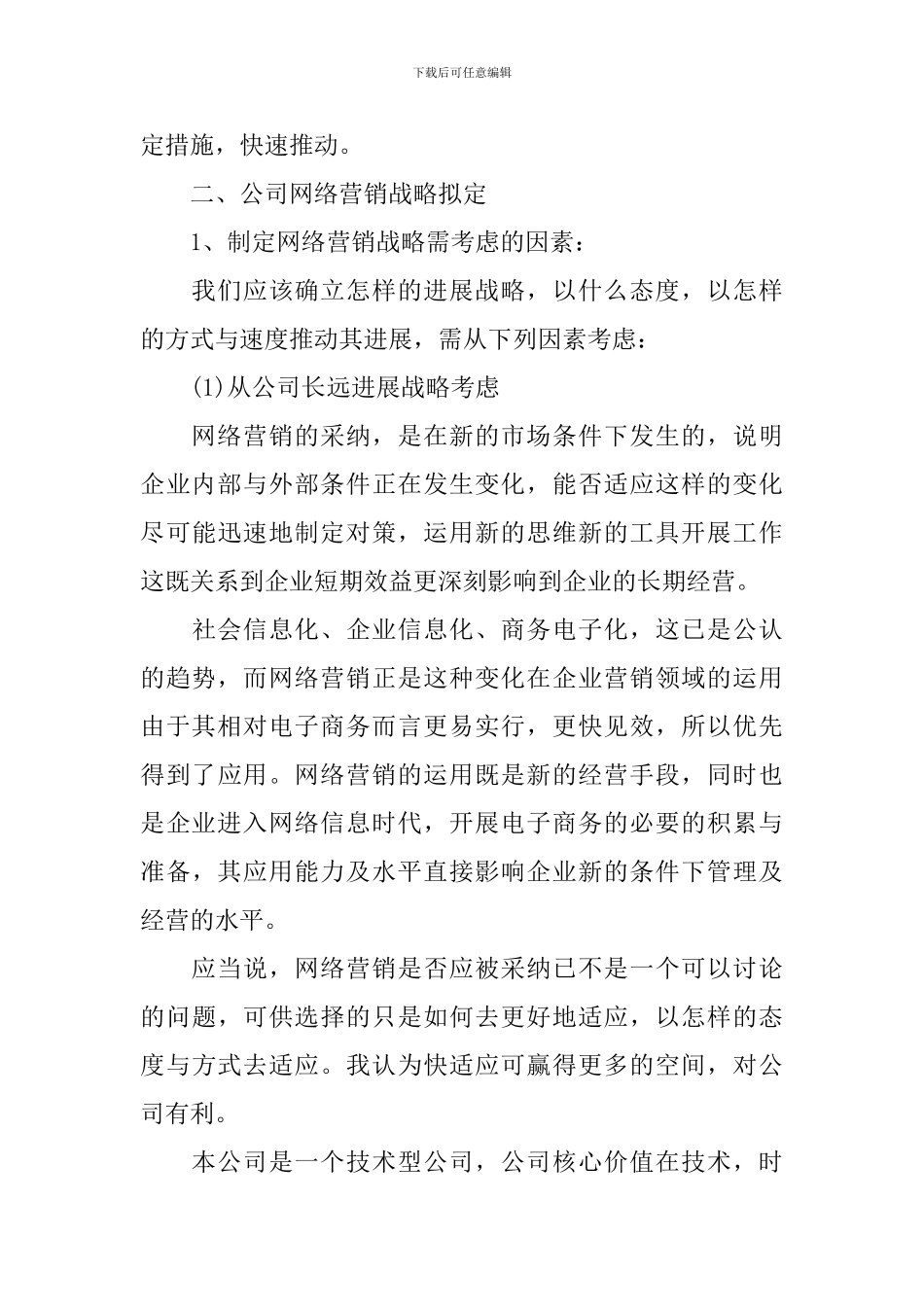 公司网络营销策划方案_第3页