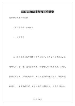 2024大班幼小衔接工作计划_9