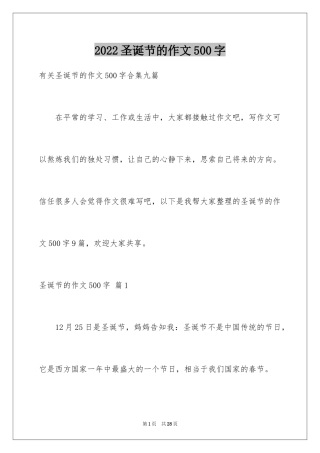 2024圣诞节的作文500字_6