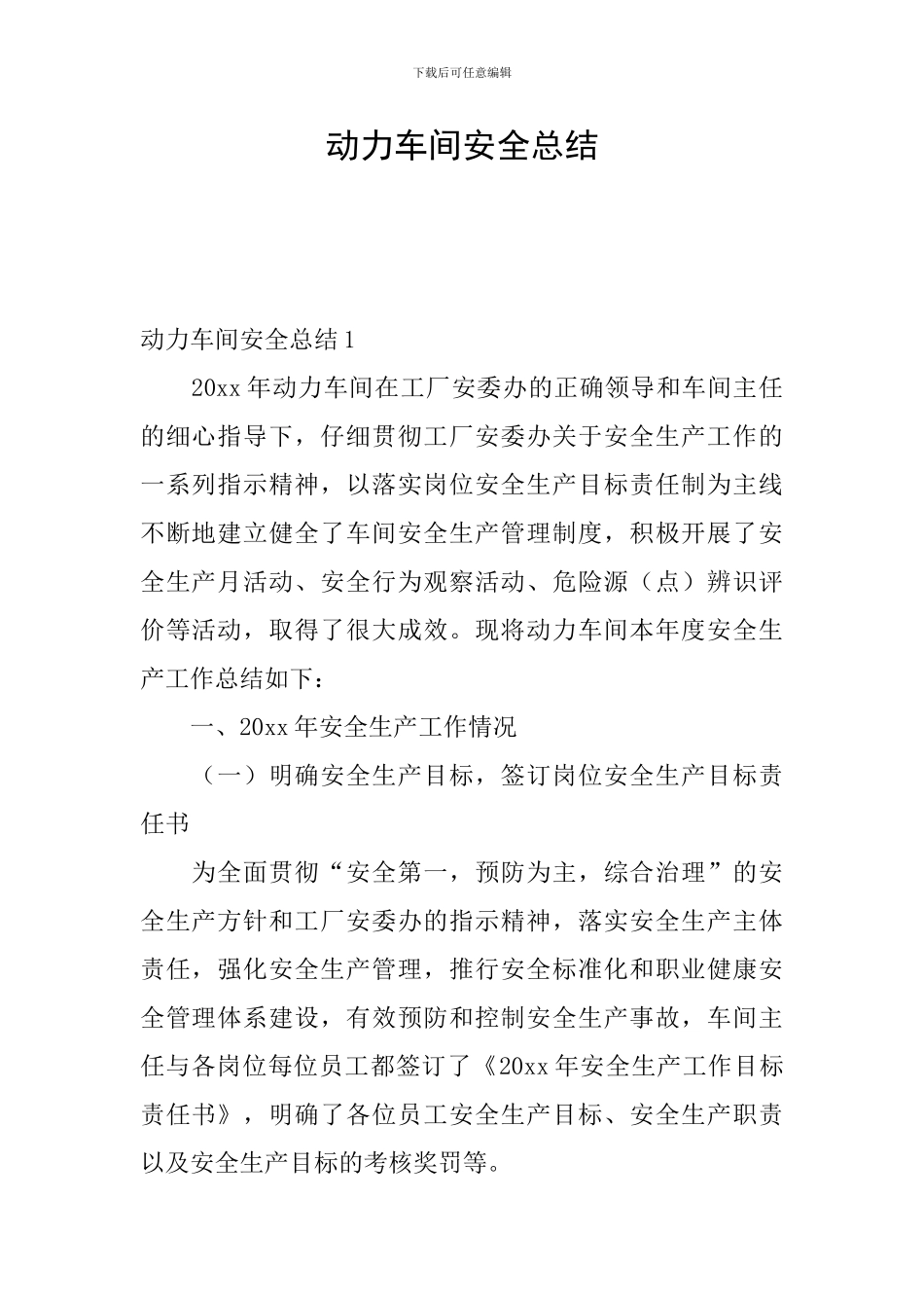 动力车间安全总结_第1页