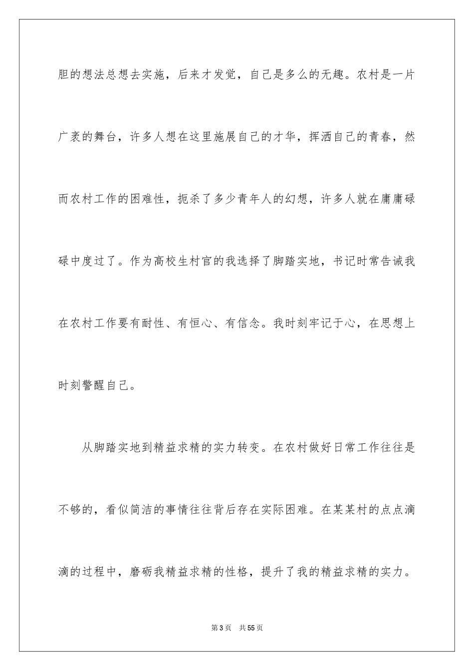 2024大学生村官竞职演讲稿_1_第3页