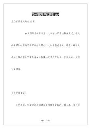 2024元旦节日作文_18