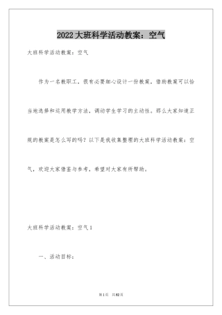 2024大班科学活动教案：空气_2