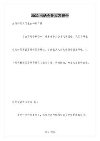 2024出纳会计实习报告_3