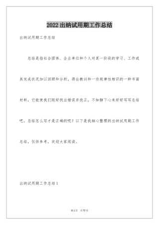 2024出纳试用期工作总结_27