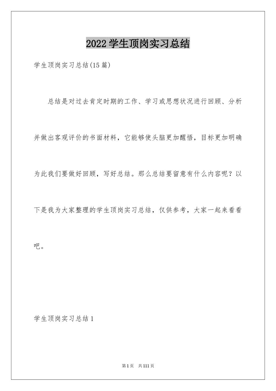 2024学生顶岗实习总结_9_第1页