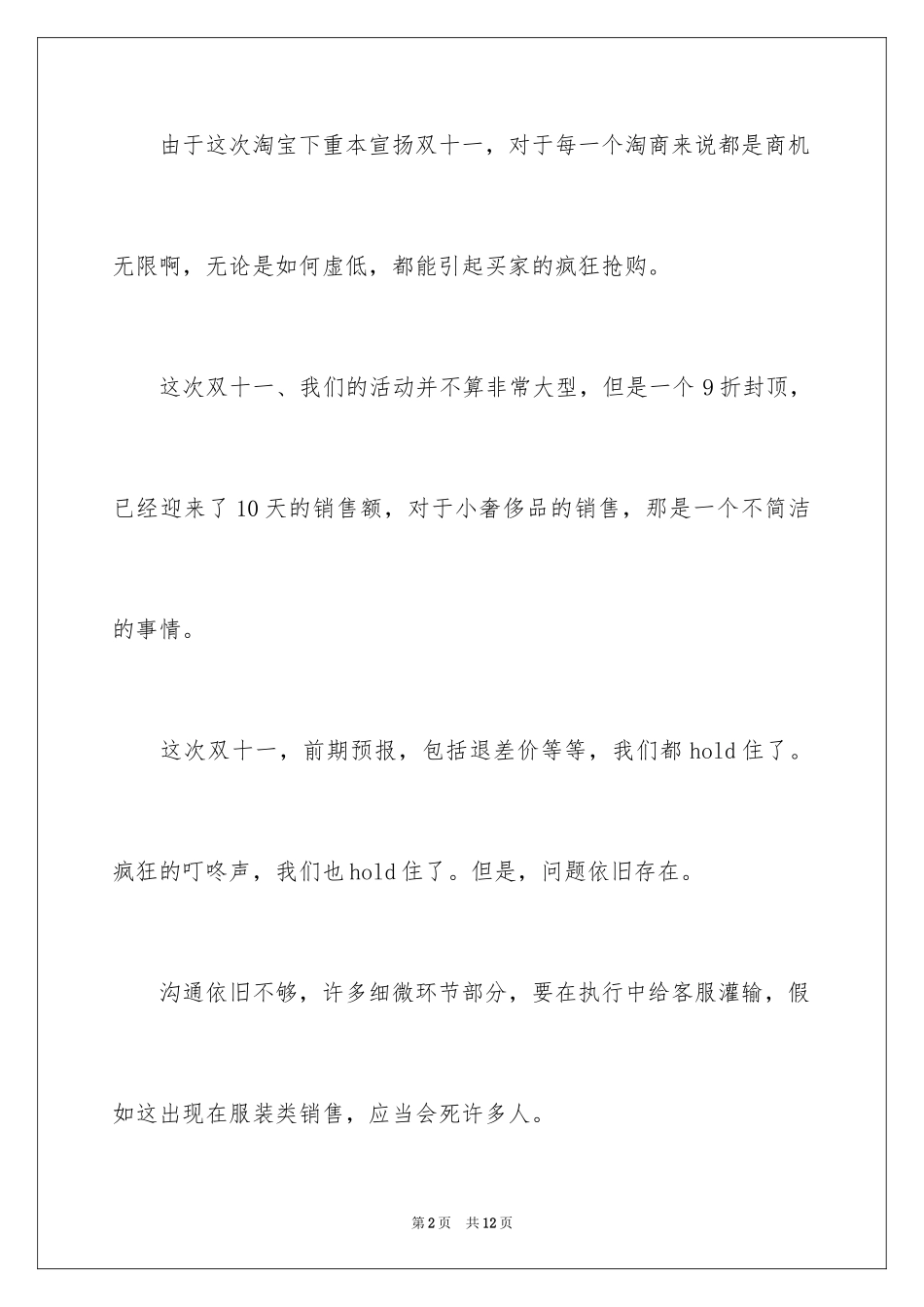2024双十一销售总结_第2页