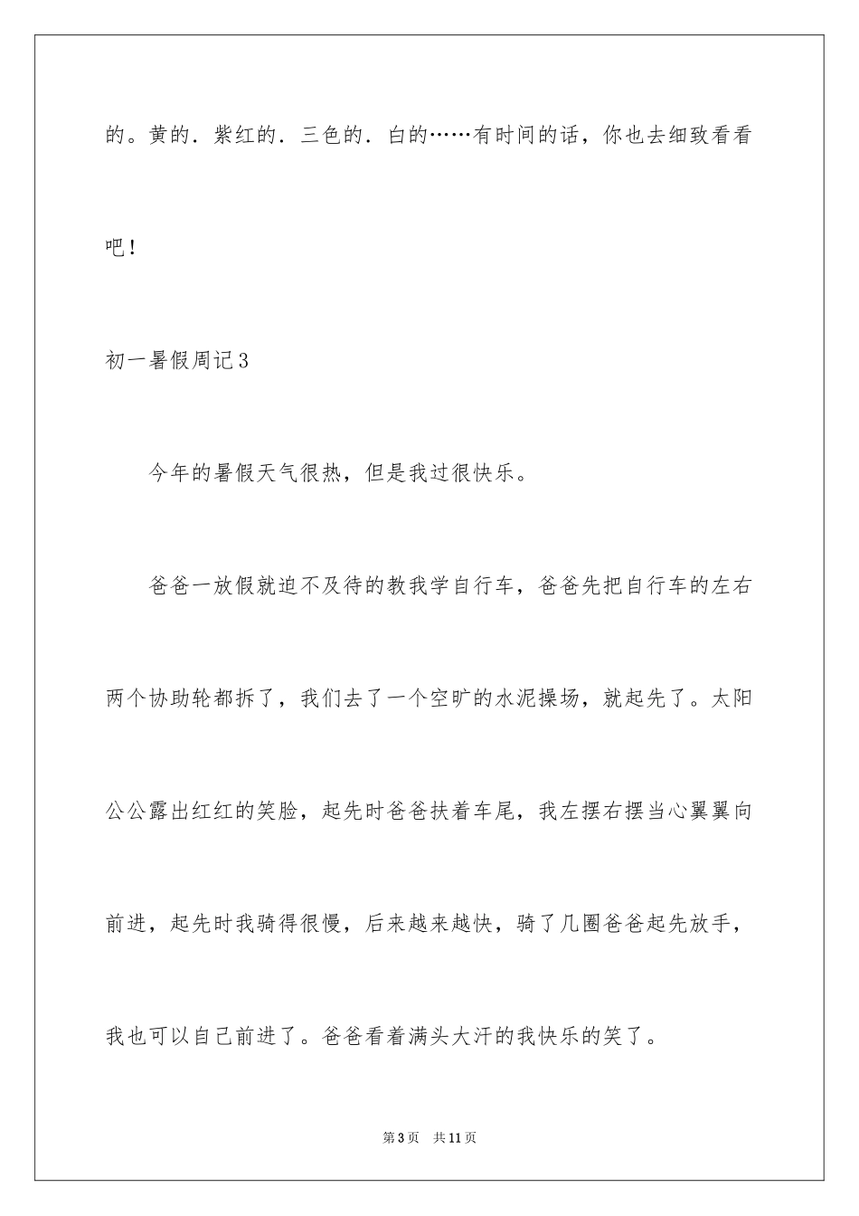 2024初一暑假周记_27_第3页