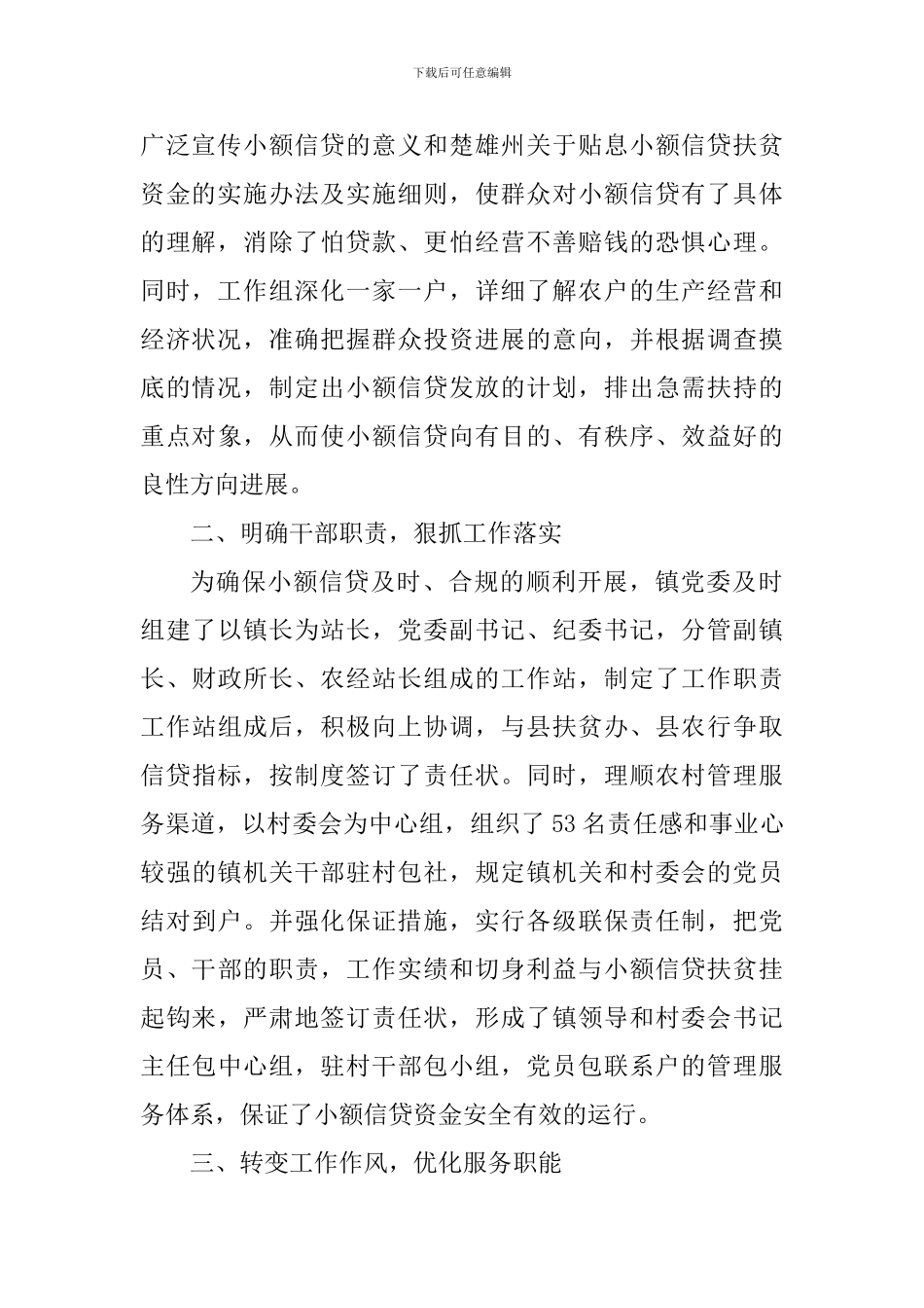 ×镇开展小额信贷扶贫的调查_第2页