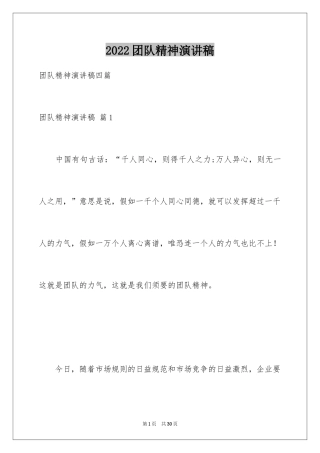 2024团队精神演讲稿_231