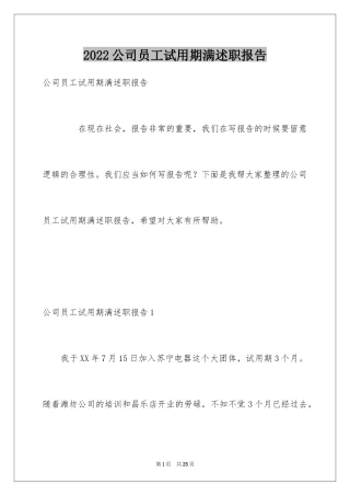 2024公司员工试用期满述职报告_1