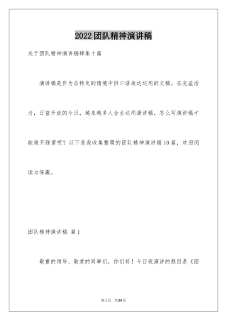 2024团队精神演讲稿_100