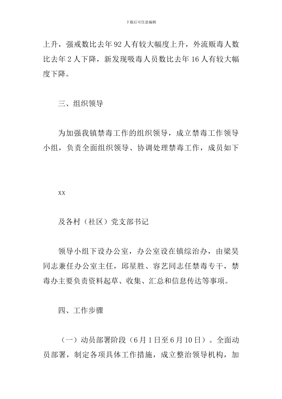 2024年某乡镇禁毒重点整治工作实施方案_第2页