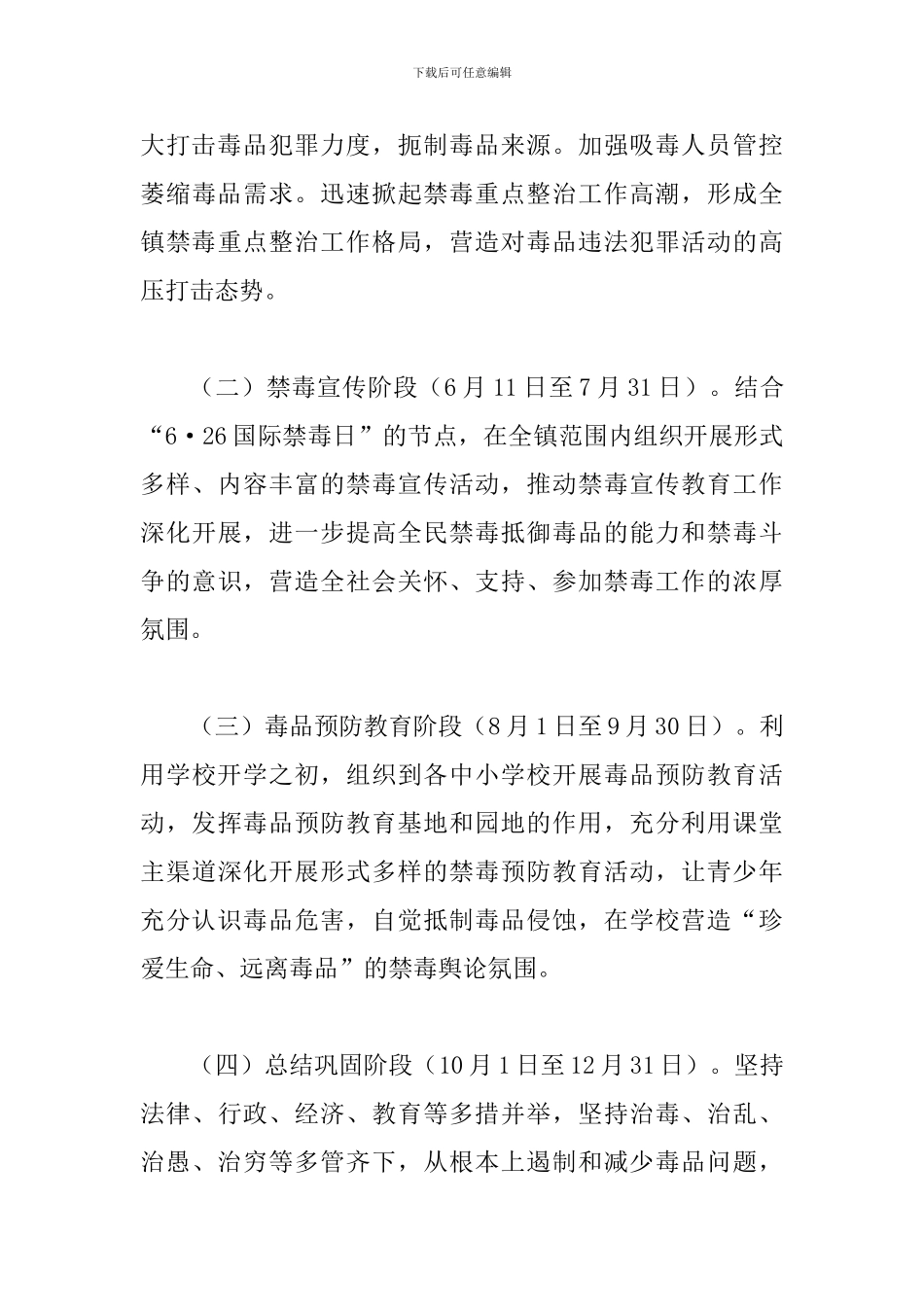 2024年某乡镇禁毒重点整治工作实施方案_第3页