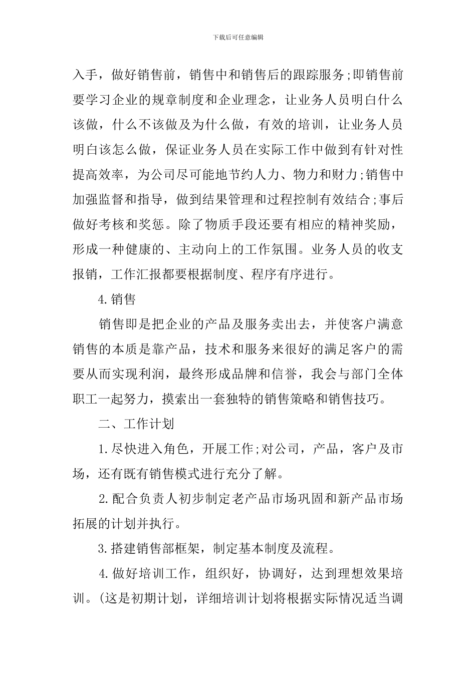 酒水销售工作计划怎么写_第2页