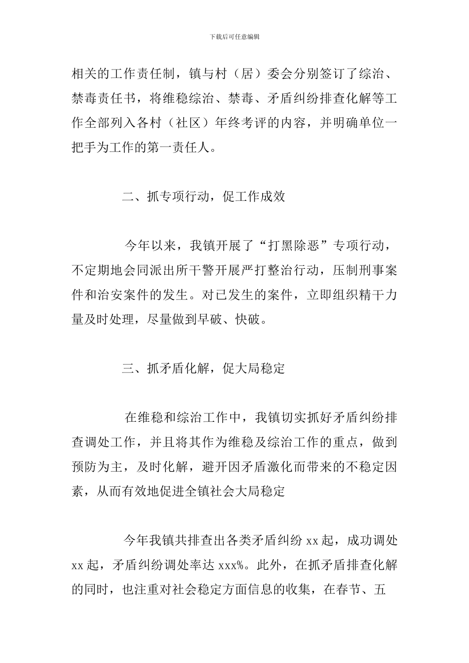 关于乡镇综治暨大调解2024年工作总结_第2页