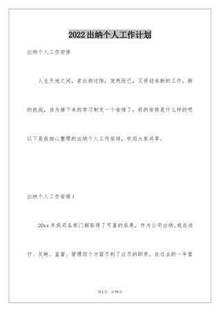 2024出纳个人工作计划_9