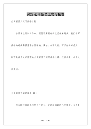 2024公司新员工实习报告_2