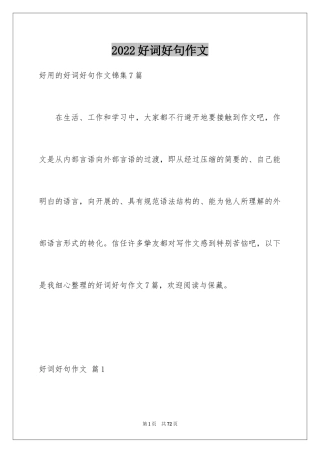 2024好词好句作文_331