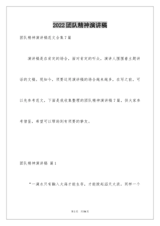 2024团队精神演讲稿_251