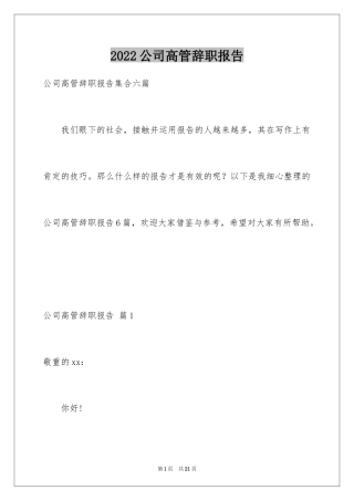 2024公司高管辞职报告_14