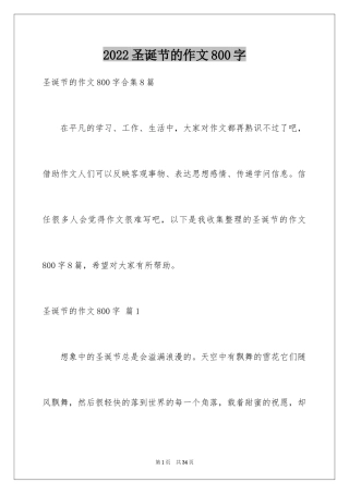 2024圣诞节的作文800字_1
