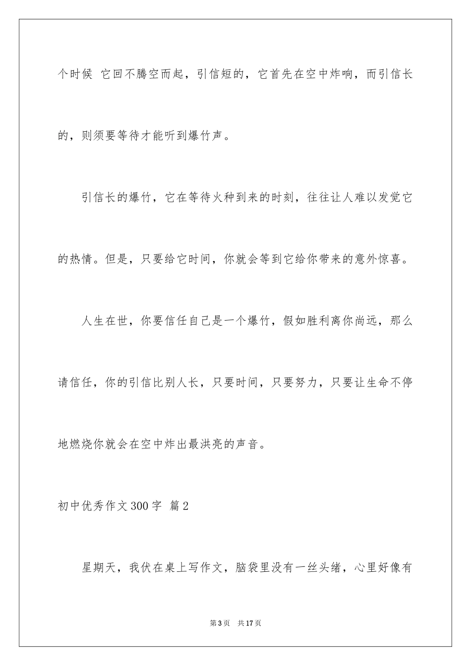 2024初中优秀作文300字_10_第3页