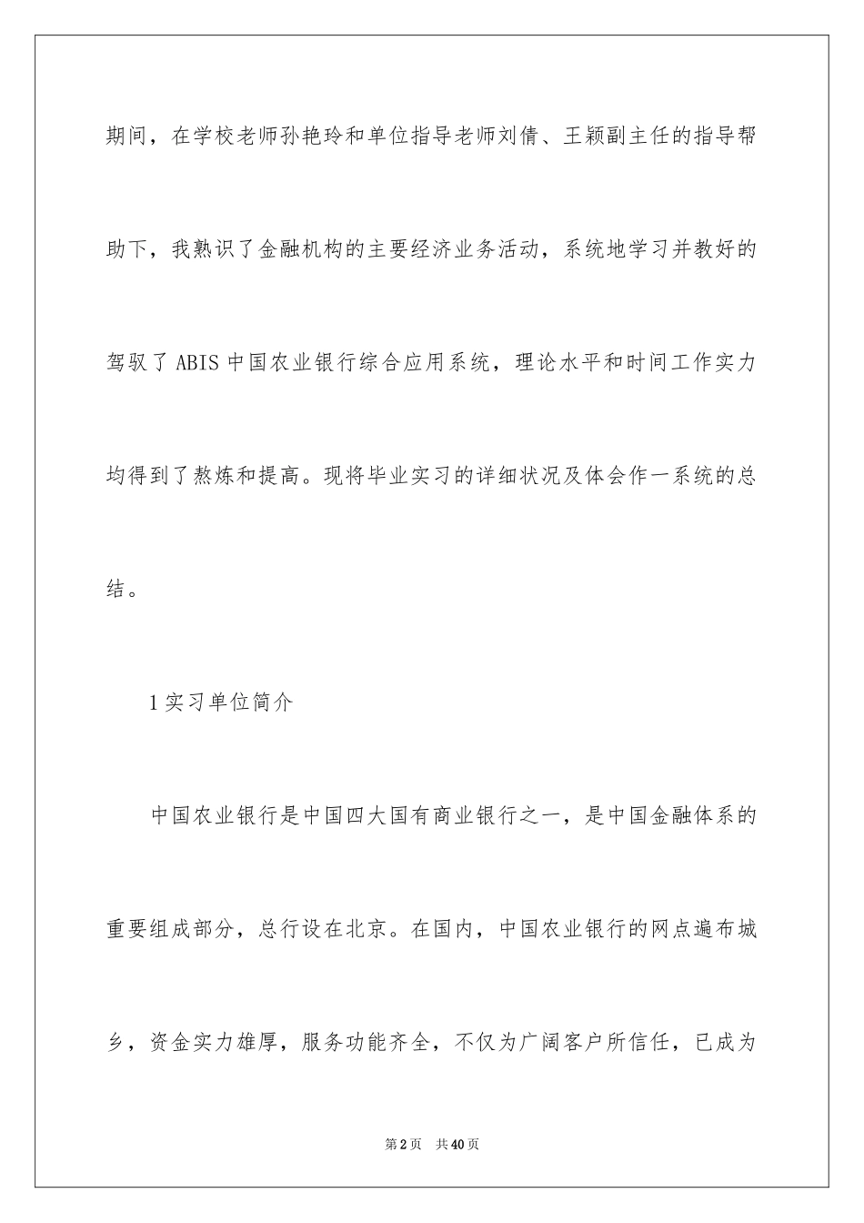 2024在农业银行实习报告_3_第2页