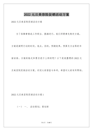 2024元旦美容院促销活动方案_1