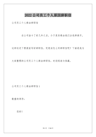 2024公司员工个人原因辞职信_10