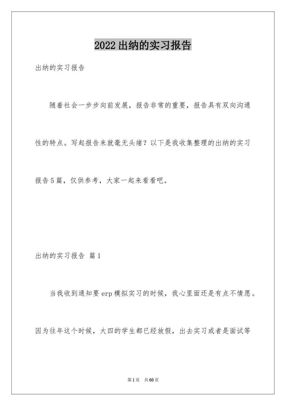 2024出纳的实习报告_39_第1页