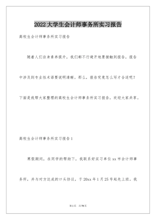 2024大学生会计师事务所实习报告_1