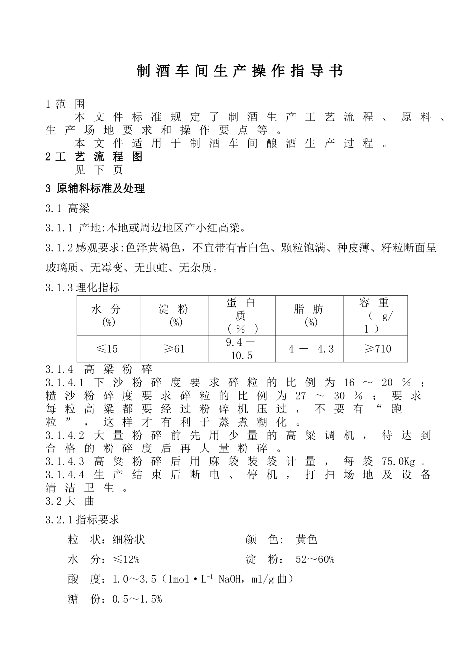 制酒车间生产操作指导书_第1页