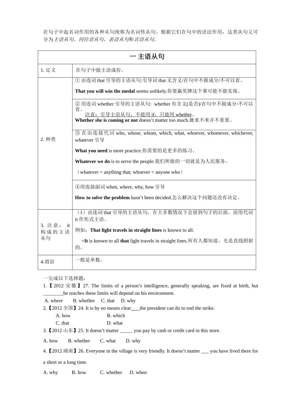 初高中六大从句的归纳整理_第1页