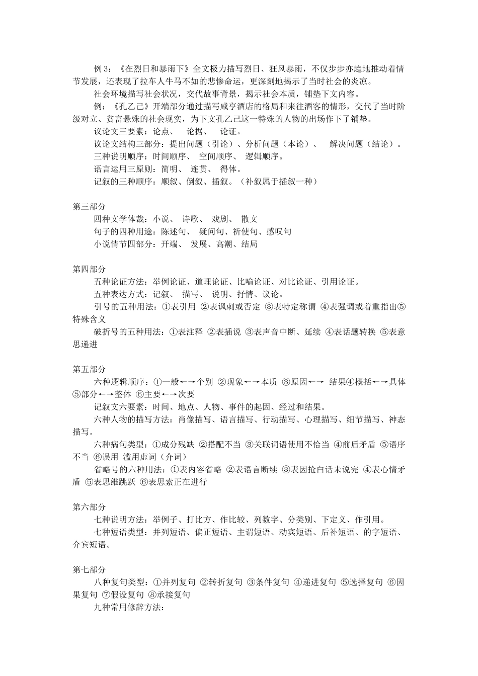 初中语文基础知识点归纳及人教版教材[1][1]_第2页