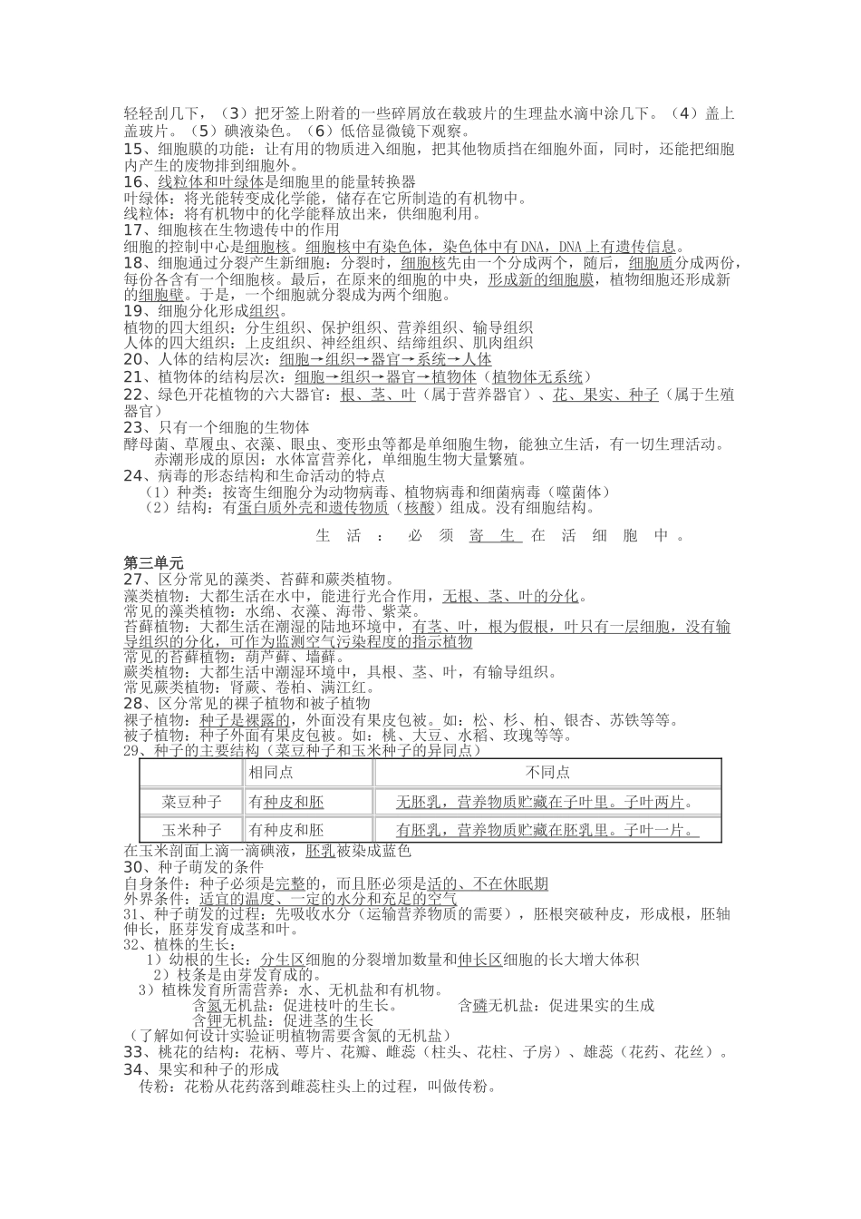 初中生物地理会考复习资料(详细)_第2页