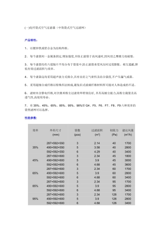 初中效过滤器-产品介绍