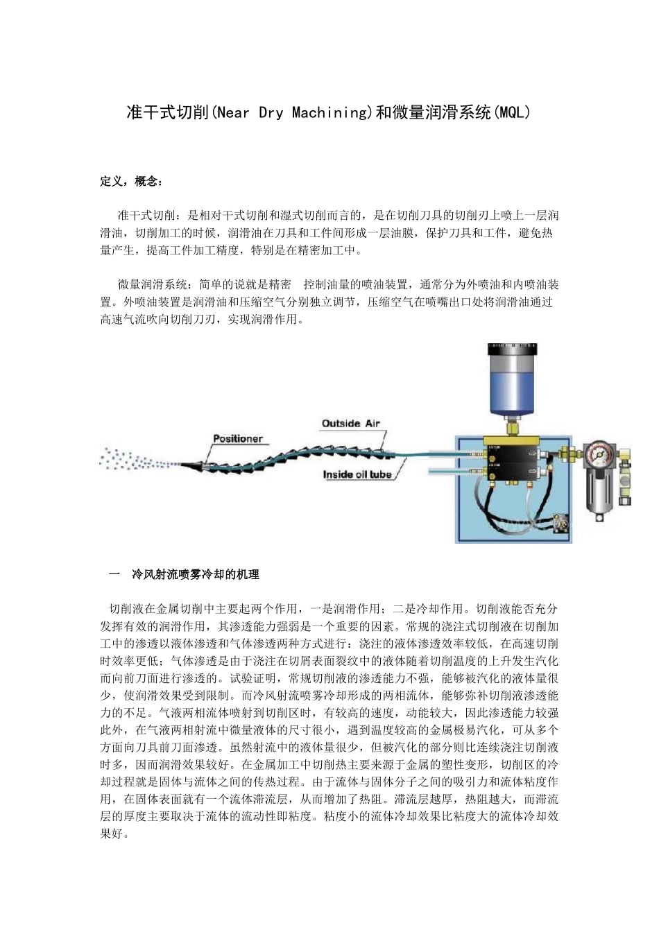 准干式切削(Near Dry Machining)和微量润滑系统(MQL)_第1页