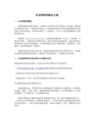 农业物联网解决方案