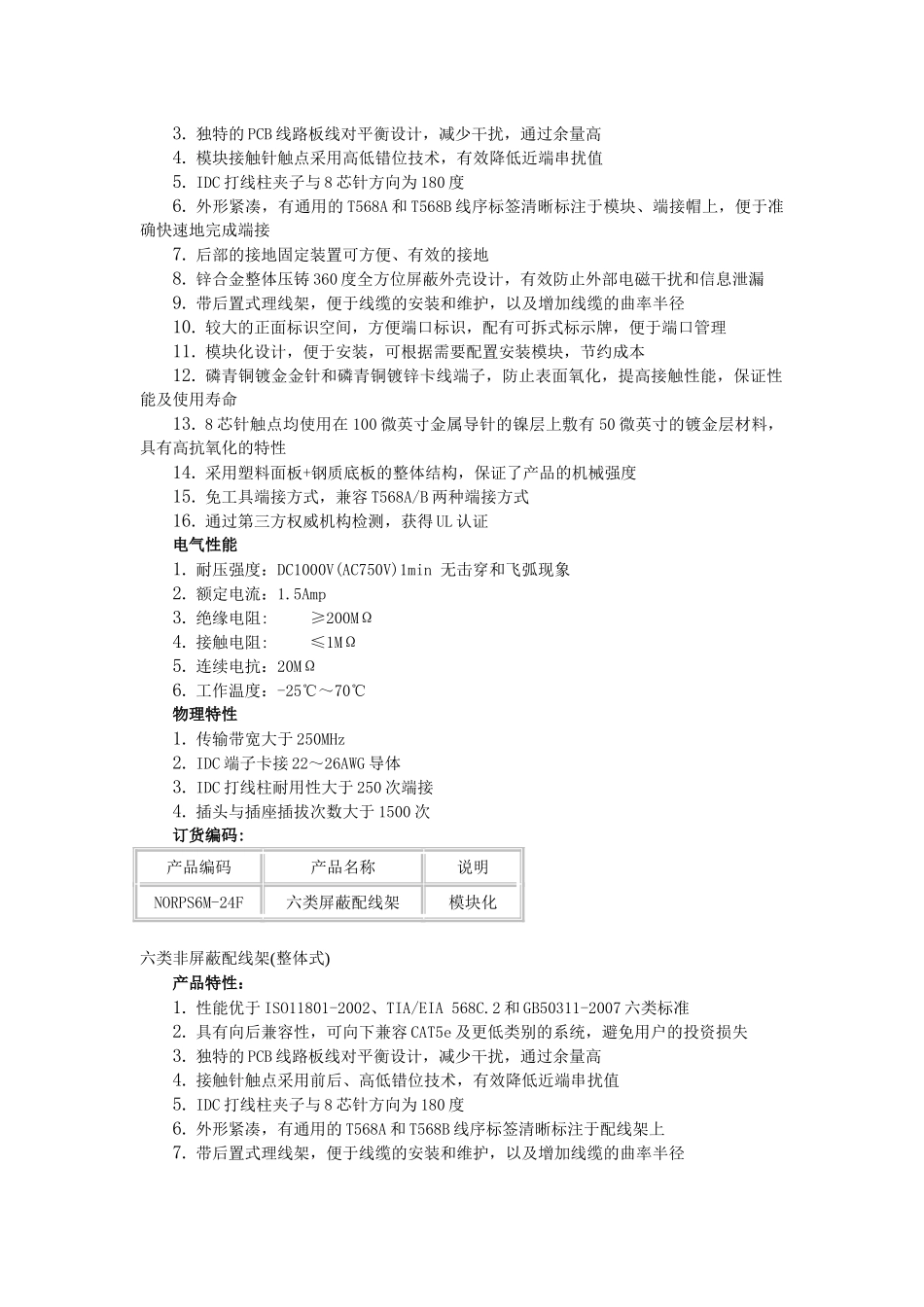 六类配线架(屏蔽非屏蔽)_第2页